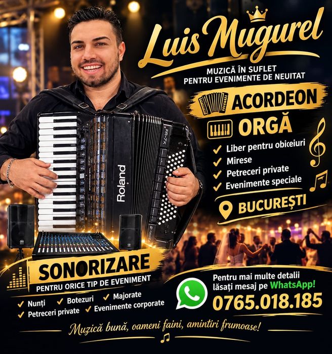 Acordeon Orga Disponibil Pentru Obiceiuri Nuntii București!