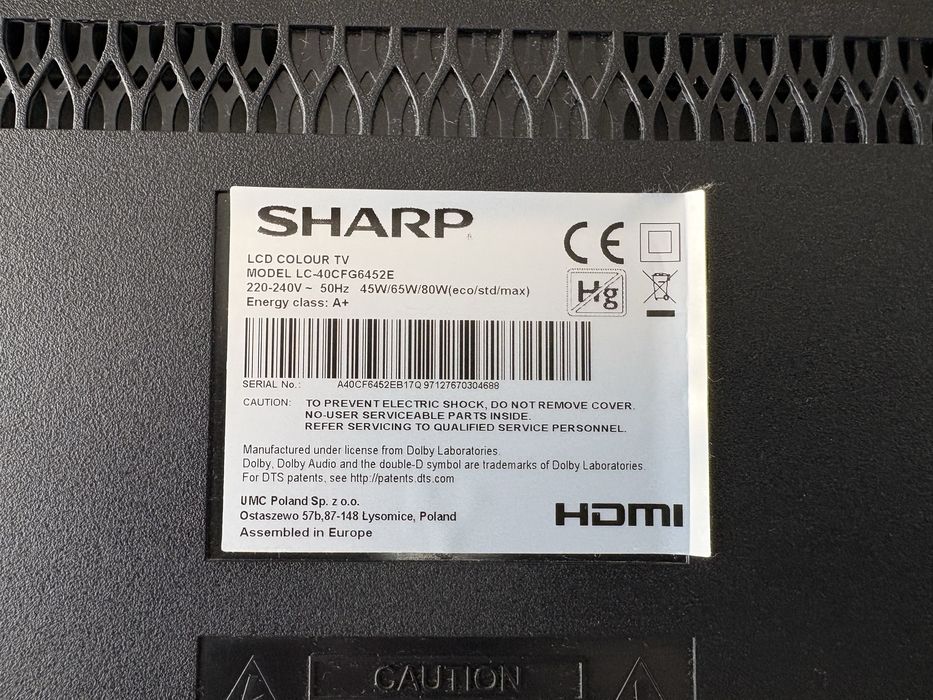 Телевизор Sharp ЗА ЧАСТИ