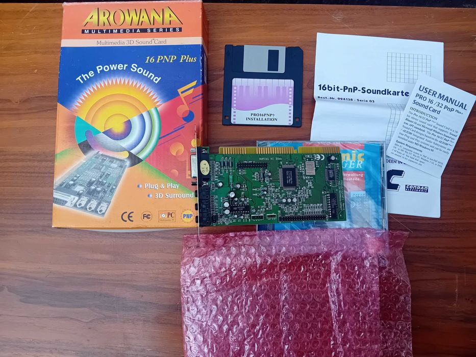 Multimedia 3D sound card 16 pnp plus windows 96