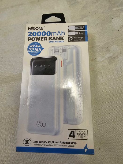 Baterii externe 3 modele 20000mAh si 10000mAh WEKOME VANGUARD WP 42 10000mAh 22.5W