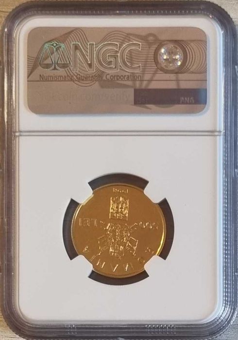 Moneda aur BNR 500 Lei, Revolutia Romana de la 1848, gradata NGC PF 63
