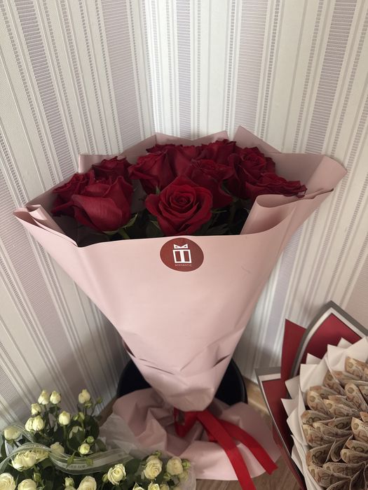 букет метровые розы 11 шт