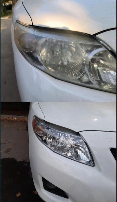 Полировка фар в теплом боксе