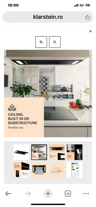 Hota pentru tavan sau insula schimb