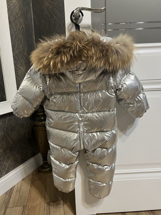 Зимний комбинезон серебристый