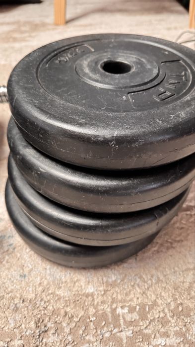 Set gantere reglabile 25 kg - stare buna/ Set gantere fixă 5 Kg