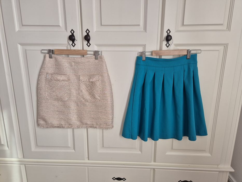 Fusta scurta toamna iarna si fusta de blugi H&M