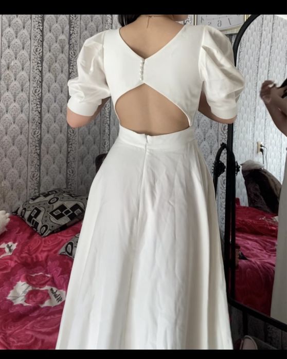 продам белое платья и туфли