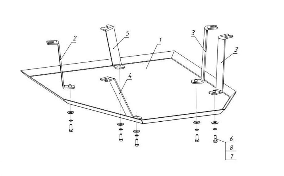 Защита бака Jetour X70 Plus с 2023+