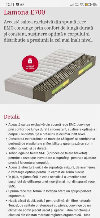 Vând  pat 180  fabricat in Austria