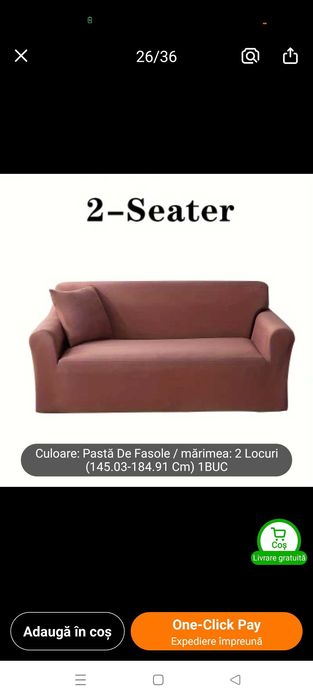 Husa elastica canapea