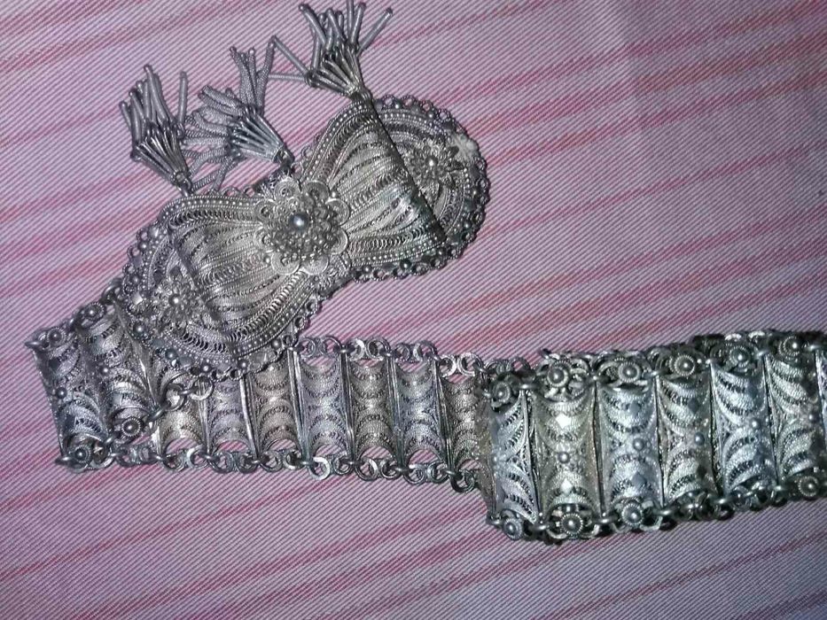 Продавам Филигранен сребърен колан с позлата и гранулация България