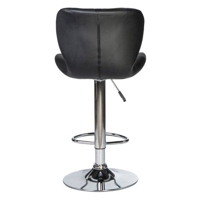 Барный стул черный, искусственная кожа