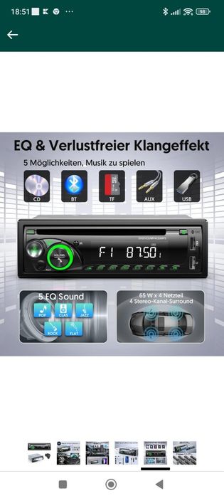 Radio DVD BT USB ect Este nou are și telecomanda