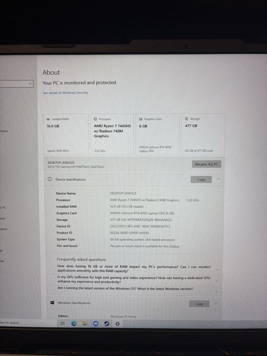 Vand laptop asus tuf A16 2025-2026 este nou