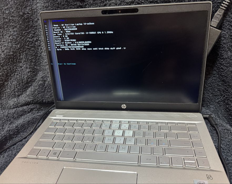 Laptop HP Pavilion - 14-ce3811no Intel® Core™ i3-1005G1