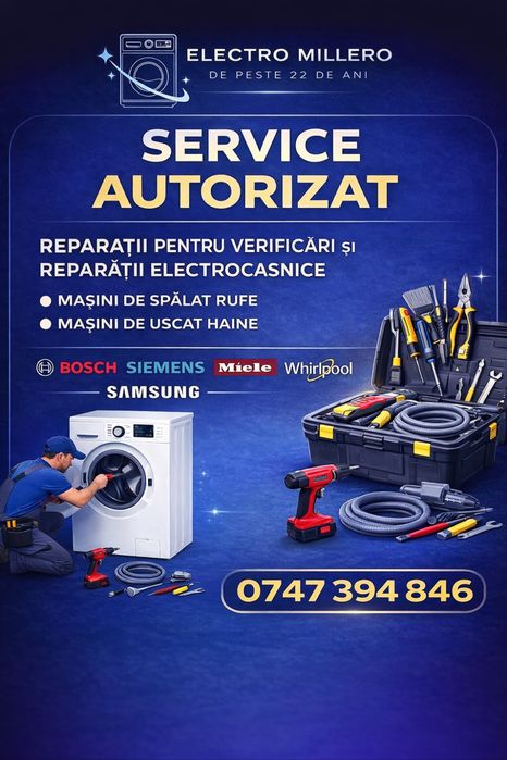 Reparații mașini de spălat și uscătoare | Service autorizat