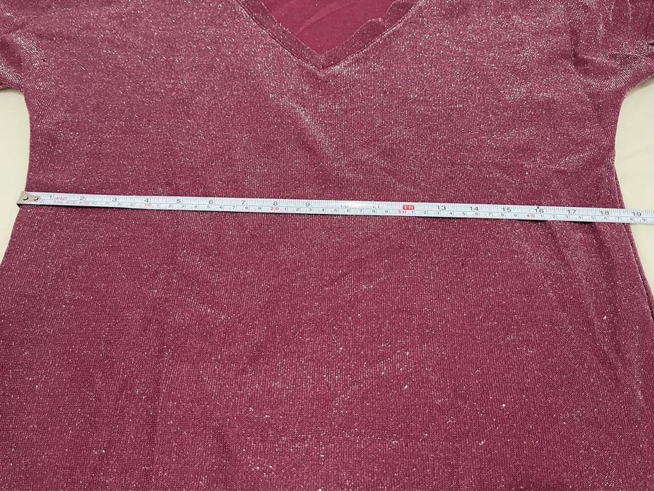 Bluza rosie roz fir metalic stralucitor
