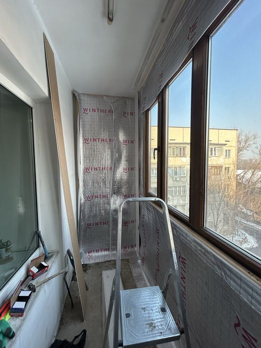 Ремонт балкона, утепление обшивка