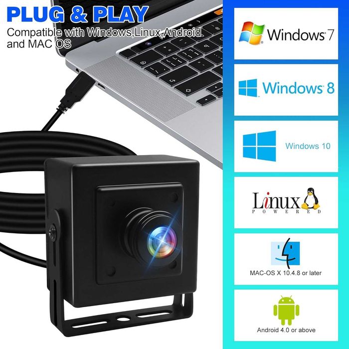 Camera USB Webcam ELP 5 MP, 180 grade Fisheye