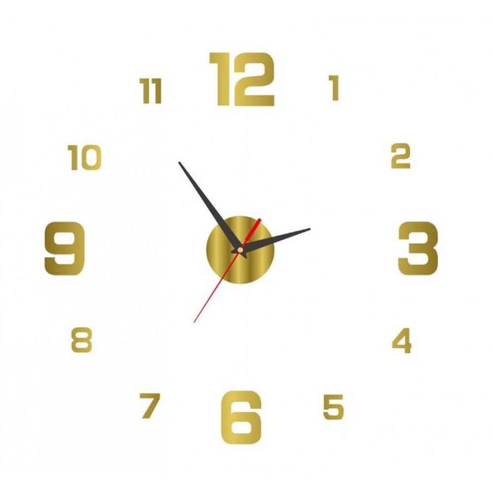 3D светещ стенен часовник,Направи си сам, Декорация за стена, 120см