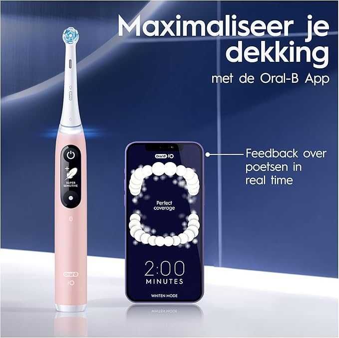 Електрическа четка за зъби Oral-B iO Series 6N Pink с калъф , розова