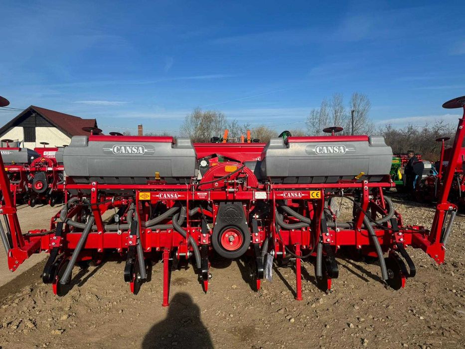 Semanatoare prasitoare CANSA 6 randuri 2 buncare plastic