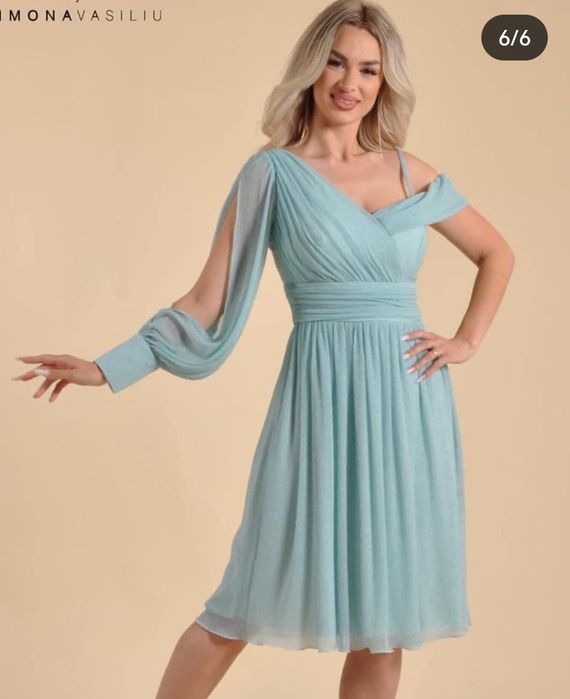 Rochie ocazie verde. Simoda. Mărimea 40