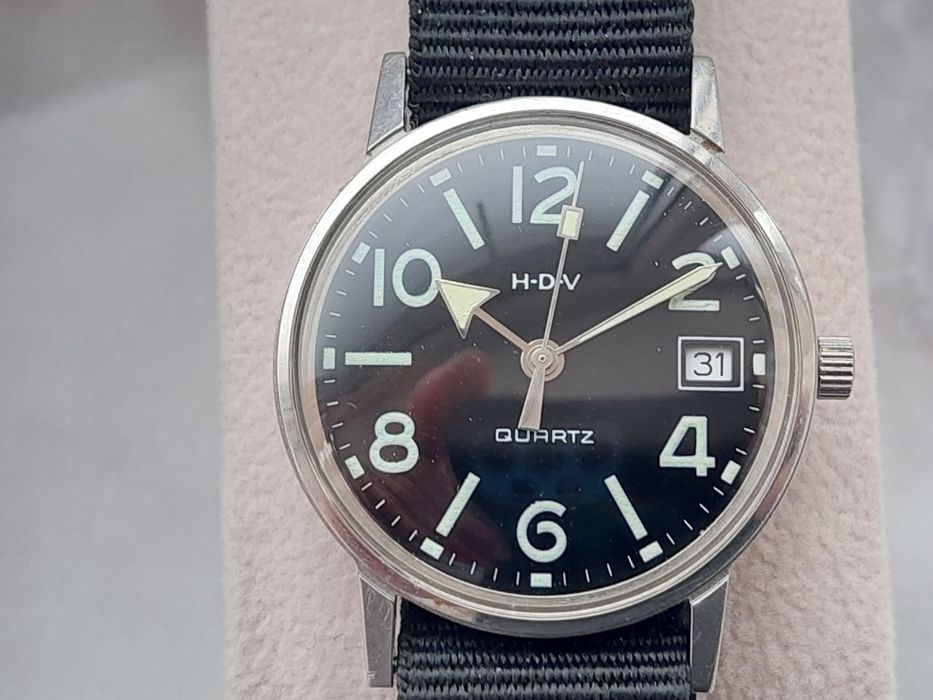 Ceas stil militar swiss quartz H-D-V cu mecanism eta 955 colectie