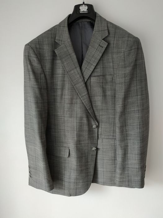 Sacou casual, bărbați Montmen gri cu dungi, casual mărime 56, stil clasic