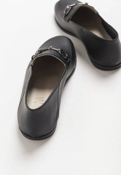 Лоферы/балетки кожаные