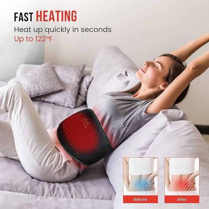 Масажен колан/ пояс с нагряване и вибрация за болки в гърба и кръста