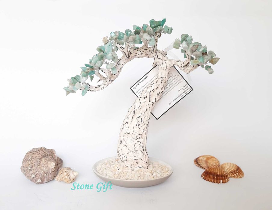 Дръвче Амазонит, Подарък Приятел, Кръщене, Подарък Кръстници, Класна