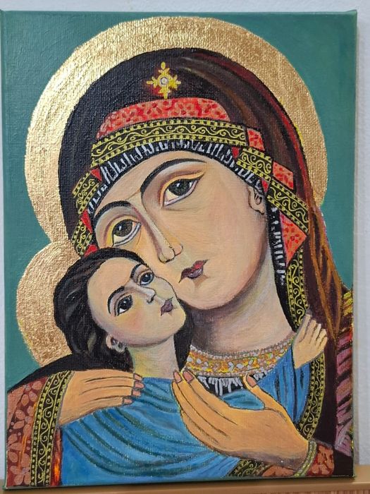 Icoana cu Fecioara Maria si pruncul