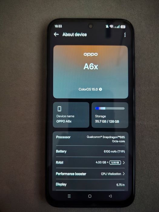 Мобилен телефон OPPO A6x Black Purple