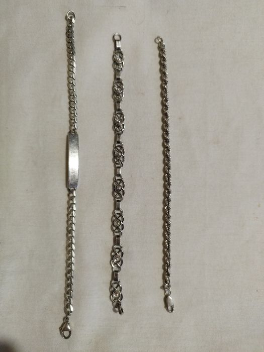 3 Сребърни гривни