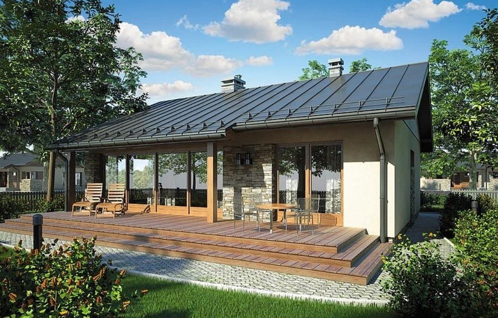 Casă pe structura din lemn Kit 96 mp