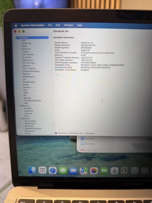 **ATS GSM**Macbook Air M1 8/256Gb / Fact+Gar 12 luni