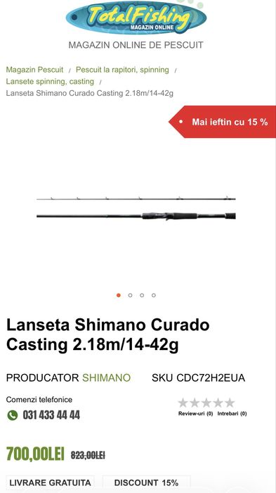 Combo spinning casting shimano