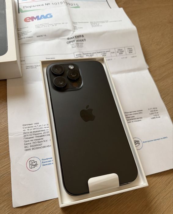 Iphone 15 Pro Max 256GB Black 5G 24м. ЕМАГ