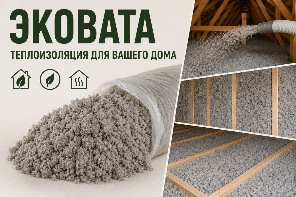 Эковата утепление крыши