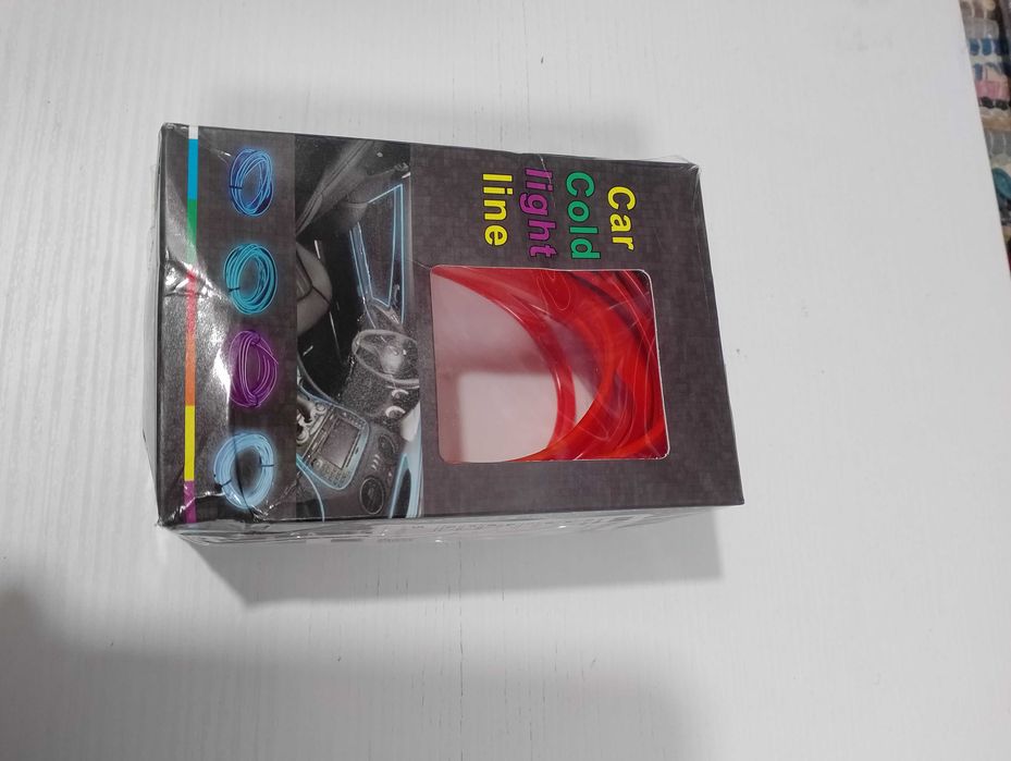 Интериорно LED Амбиентно Осветление на Автомобили 5м. Червен