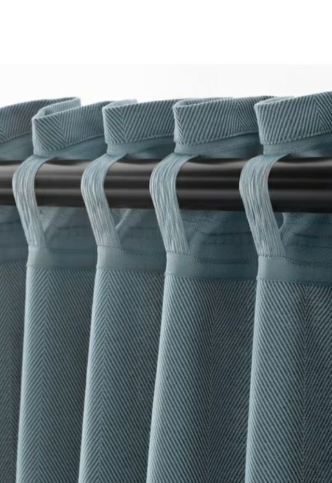 Draperii, 2 buc., albastru, 145x280 cm