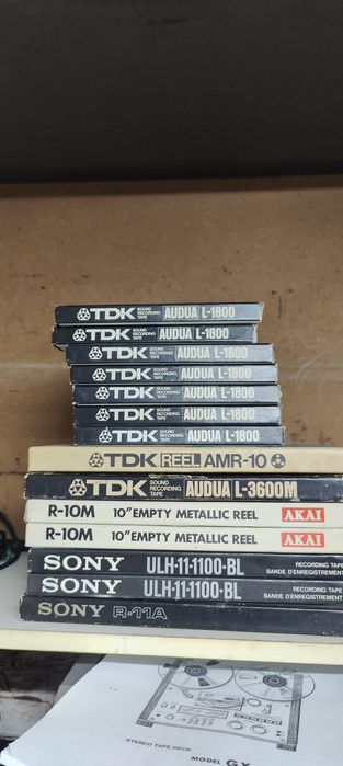 Lot cutii benzi 18"si 26"originale TDK,Sony,Akai