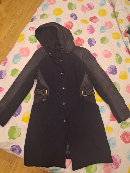 Дамско палто Роси тъмно син цвят