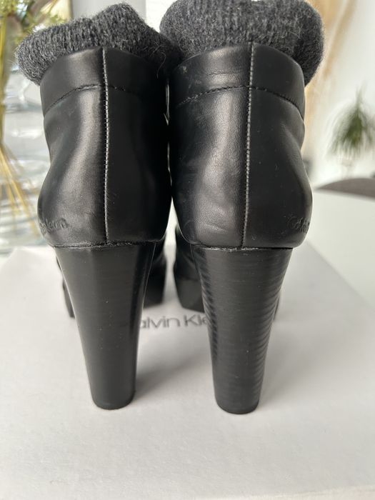 Botine piele Calvin Klein originale