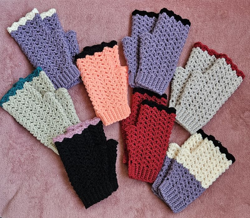 Ръкавици, плетени на една кука