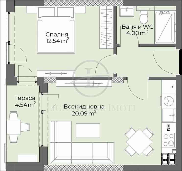 Продава се Двустаен апартамент в Пловдив, Христо Смирненски - 65 кв.м за 1353 €/кв.м - Снимка #3
