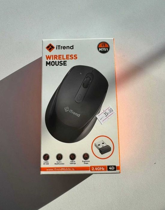 Mouse wireless – plug & play, compatibil PC & laptop