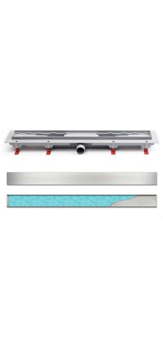 Rigola dus cu gratar reversibil din otel inoxidabil 65 cm